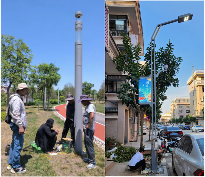 佰馬技術(shù)團隊部署智慧桿.jpg